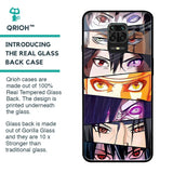 Anime Eyes Glass Case for Redmi Note 9 Pro Max