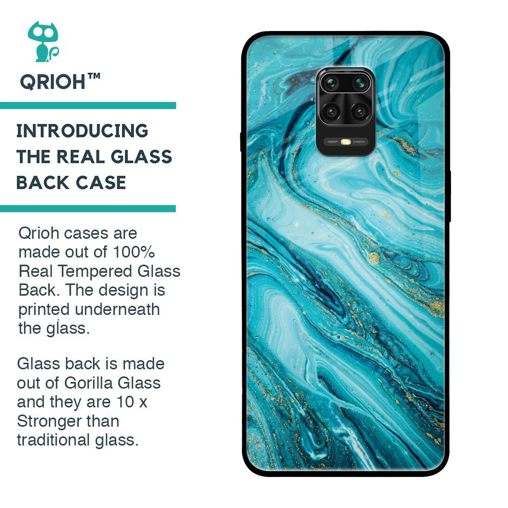 Ocean Marble Glass Case for Redmi Note 9 Pro Max