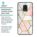 Geometrical Marble Glass Case for Redmi Note 9 Pro Max