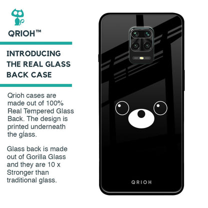 Cute Bear Glass Case for Redmi Note 9 Pro Max
