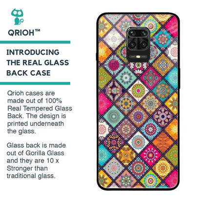Multicolor Mandala Glass Case for Redmi Note 9 Pro Max
