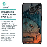Geographical Map Glass Case for Redmi Note 9 Pro Max