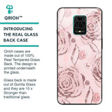 Shimmer Roses Glass case for Redmi Note 9 Pro Max