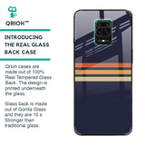 Tricolor Stripes Glass Case For Redmi Note 9 Pro Max