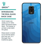 Blue Wave Abstract Glass Case for Redmi Note 9 Pro Max