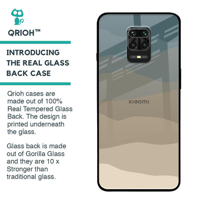 Abstract Mountain Pattern Glass Case for Redmi Note 9 Pro Max
