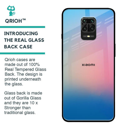 Blue & Pink Ombre Glass case for Redmi Note 9 Pro Max