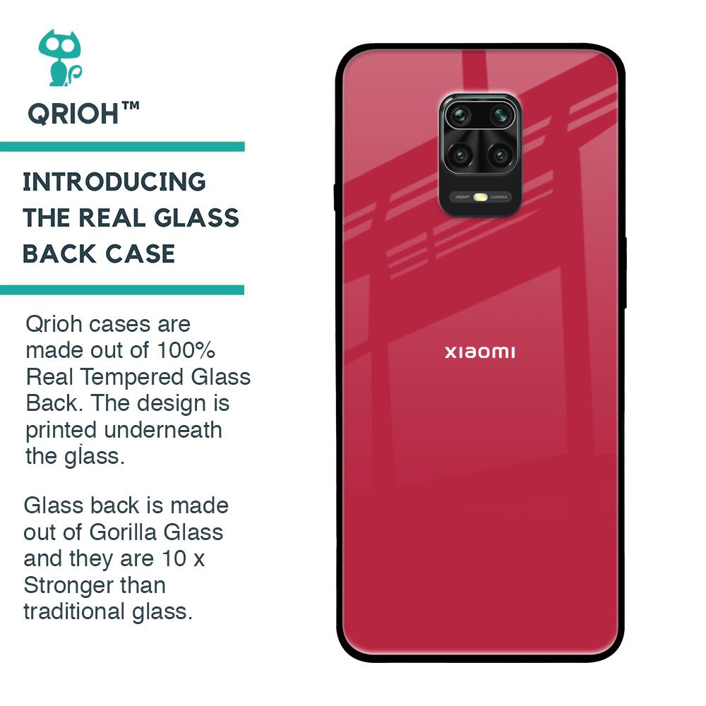 Solo Maroon Glass case for Redmi Note 9 Pro Max