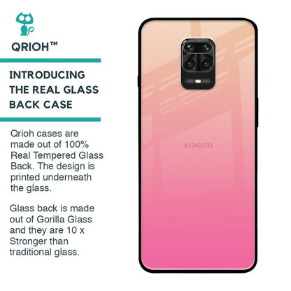 Pastel Pink Gradient Glass Case For Redmi Note 9 Pro Max