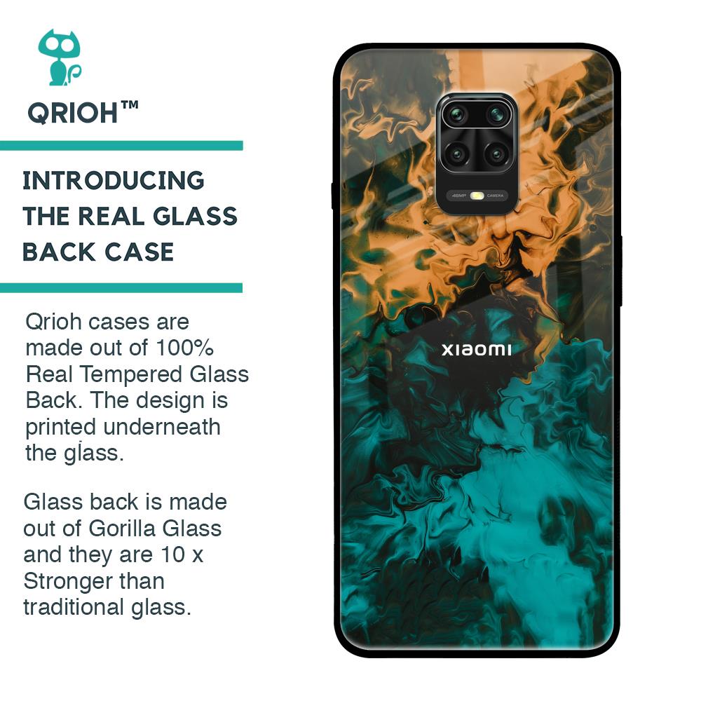 Watercolor Wave Glass Case for Redmi Note 9 Pro Max