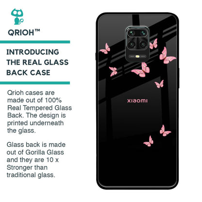 Fly Butterfly Glass Case for Redmi Note 9 Pro Max