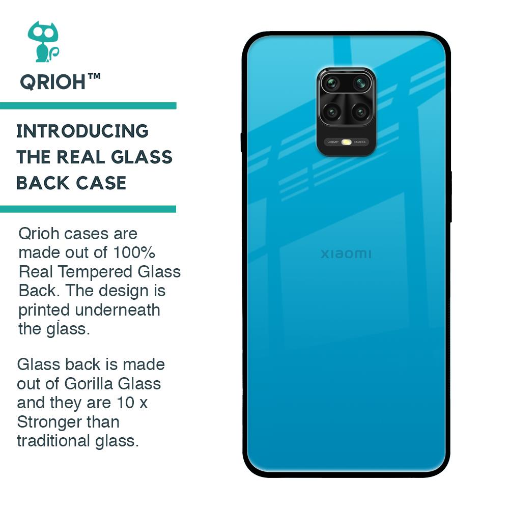 Blue Aqua Glass Case for Redmi Note 9 Pro Max