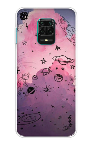 Space Doodles Art Redmi Note 9 Pro Max Back Cover