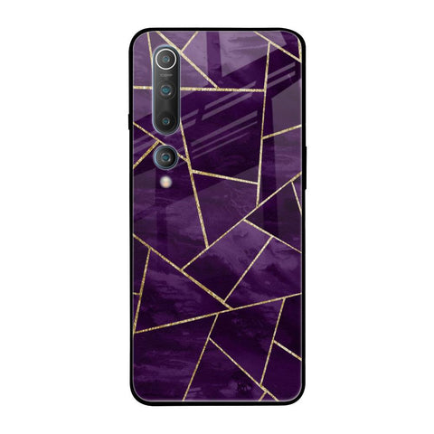 Geometric Purple Xiaomi Mi 10 Glass Back Cover Online