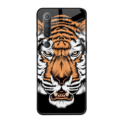 Angry Tiger Xiaomi Mi 10 Glass Back Cover Online