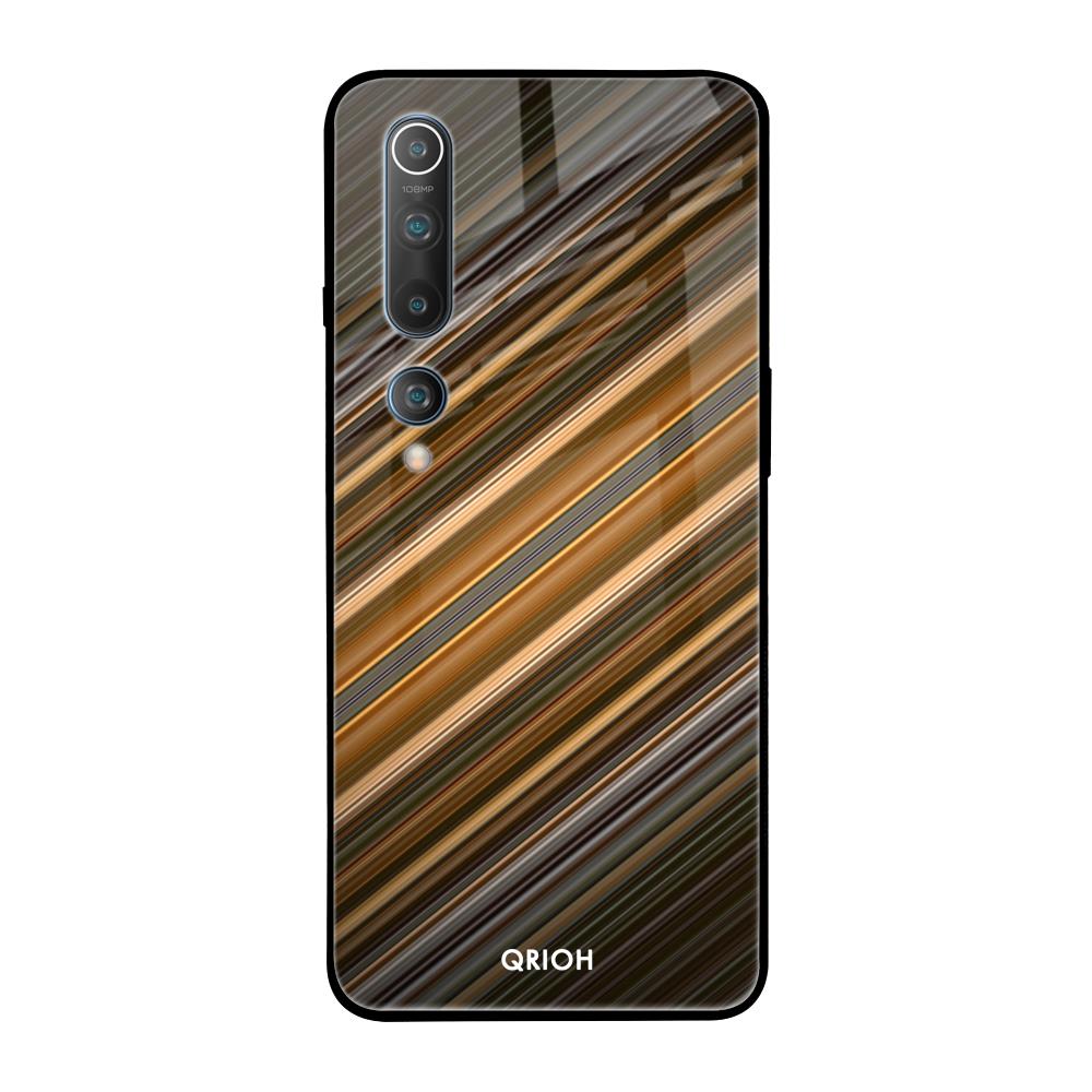 Diagonal Slash Pattern Xiaomi Mi 10 Glass Back Cover Online