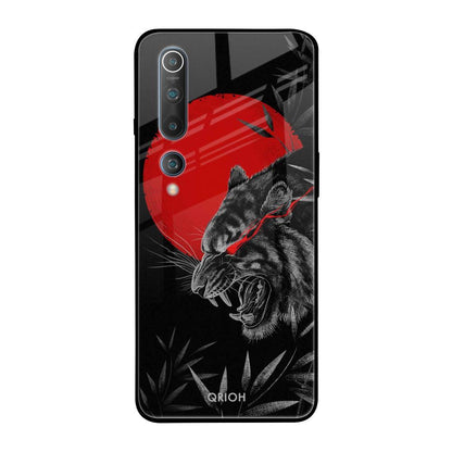 Red Moon Tiger Xiaomi Mi 10 Glass Back Cover Online