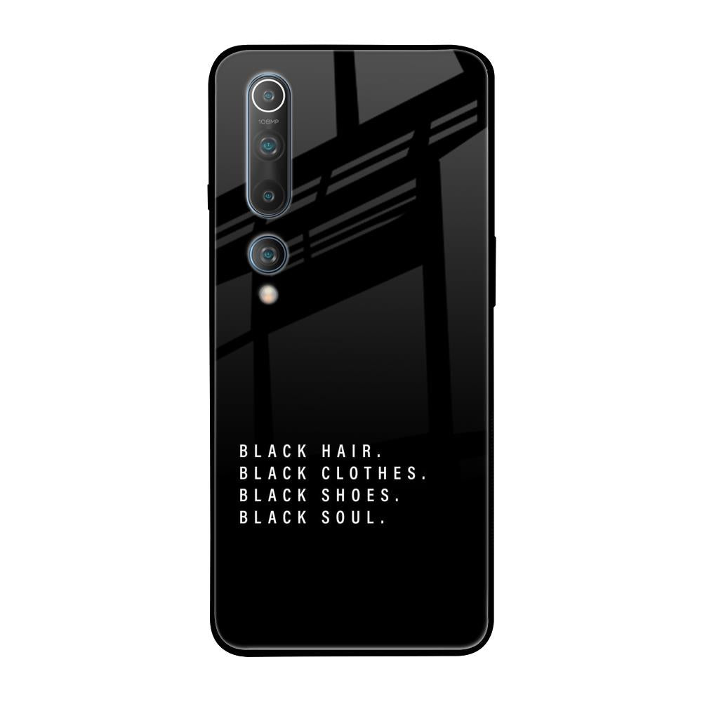 Black Soul Xiaomi Mi 10 Glass Back Cover Online