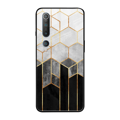 Tricolor Pattern Xiaomi Mi 10 Glass Back Cover Online