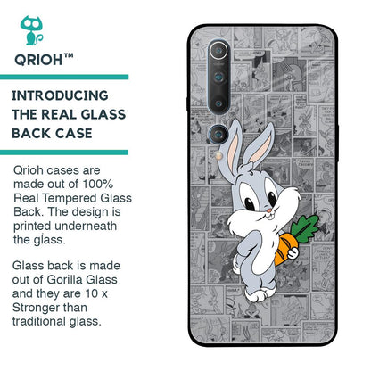 Cute Baby Bunny Glass Case for Xiaomi Mi 10