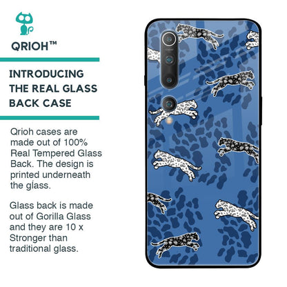 Blue Cheetah Glass Case for Xiaomi Mi 10