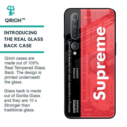 Supreme Ticket Glass Case for Xiaomi Mi 10