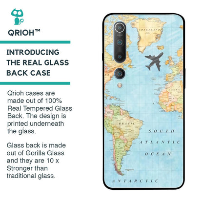 Travel Map Glass Case for Xiaomi Mi 10