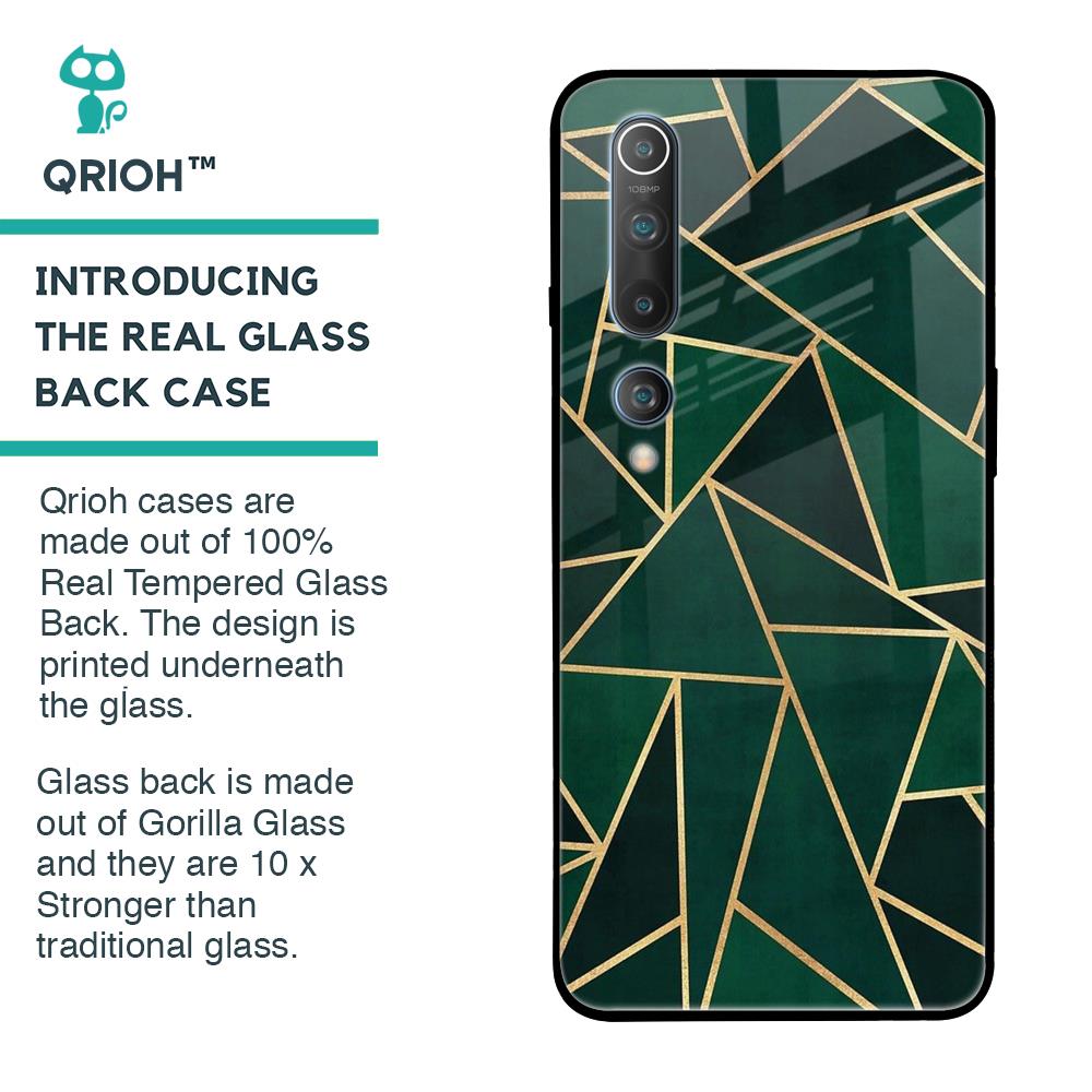 Abstract Green Glass Case For Xiaomi Mi 10