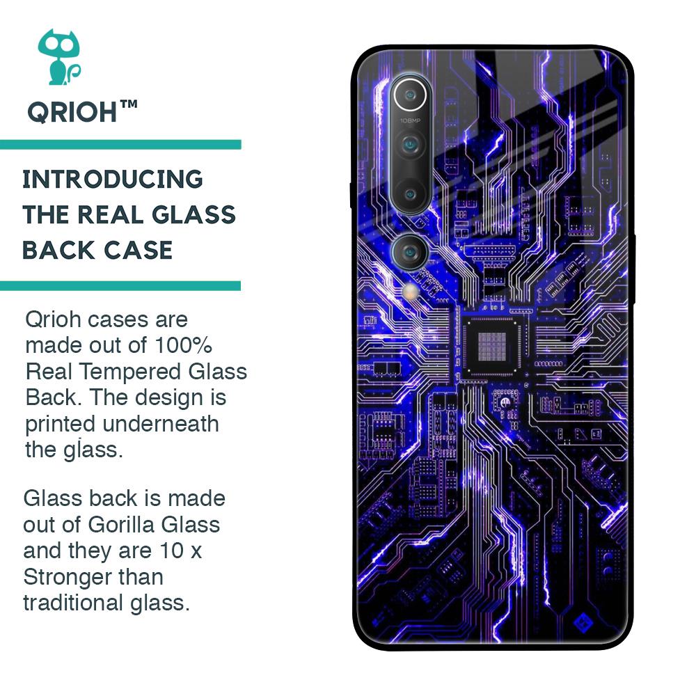 Techno Color Pattern Glass Case For Xiaomi Mi 10