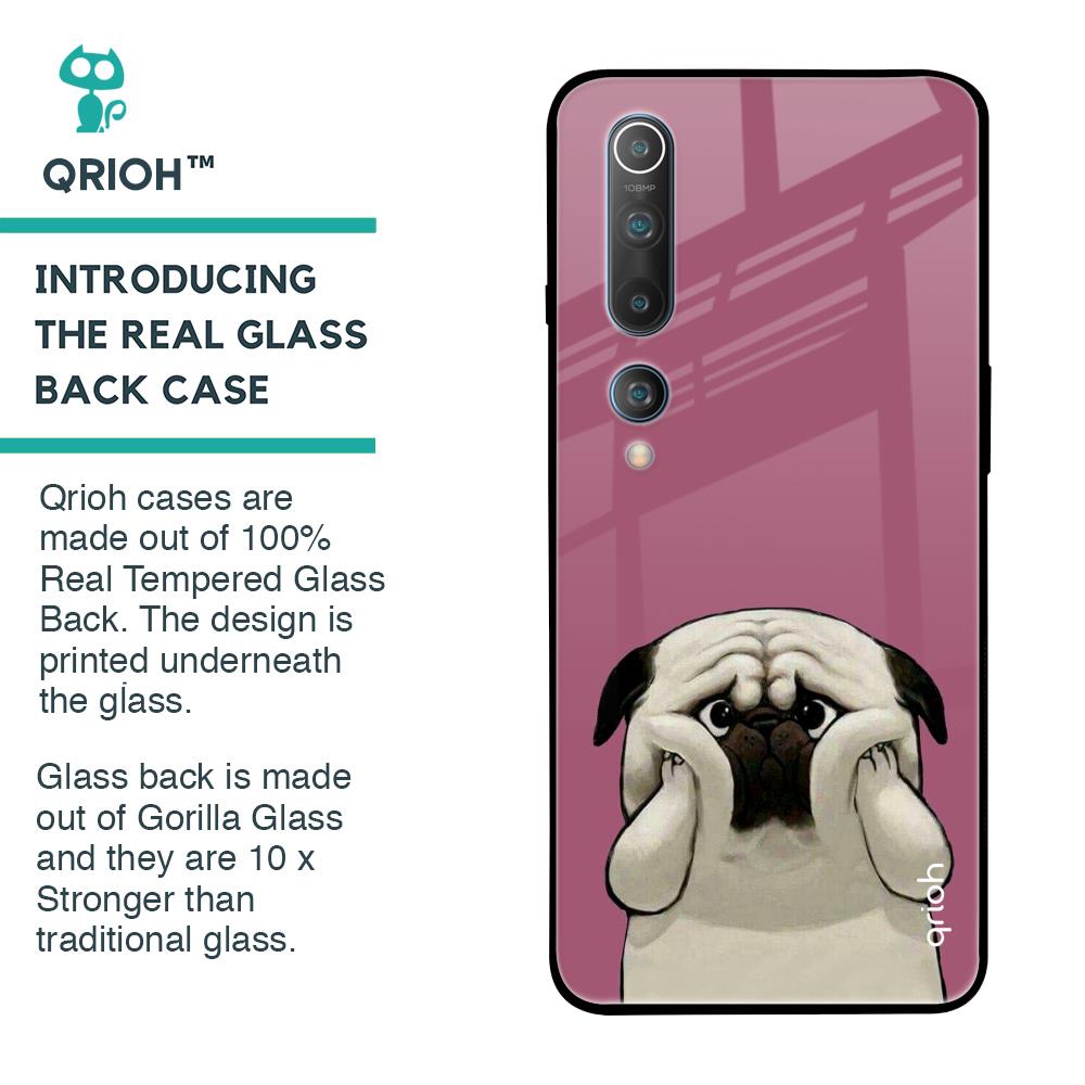 Funny Pug Face Glass Case For Xiaomi Mi 10