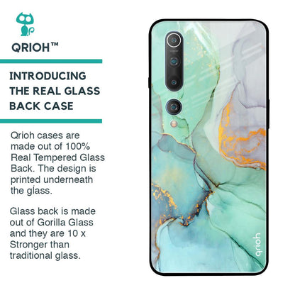 Green Marble Glass case for Xiaomi Mi 10