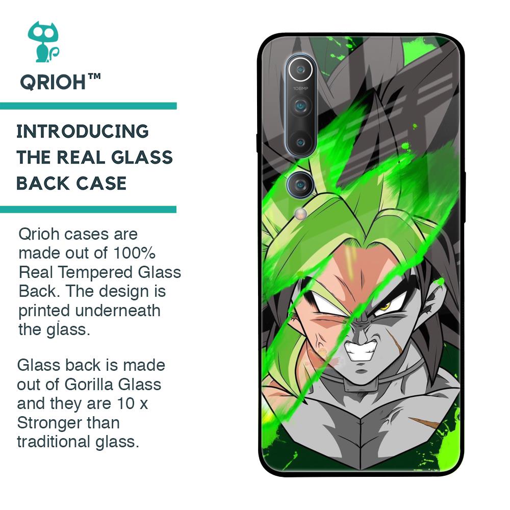 Anime Green Splash Glass Case for Xiaomi Mi 10