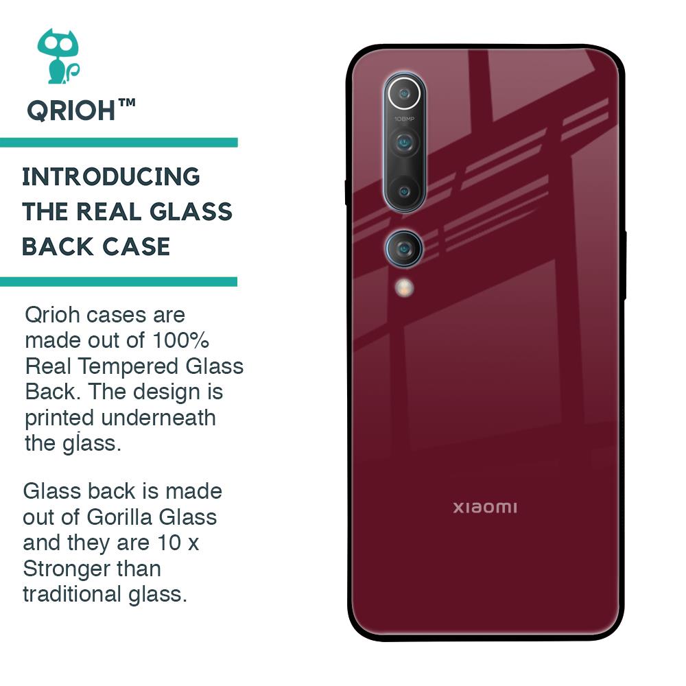 Classic Burgundy Glass Case for Xiaomi Mi 10