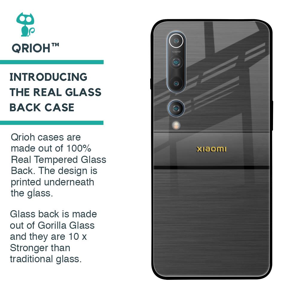 Grey Metallic Glass Case For Xiaomi Mi 10