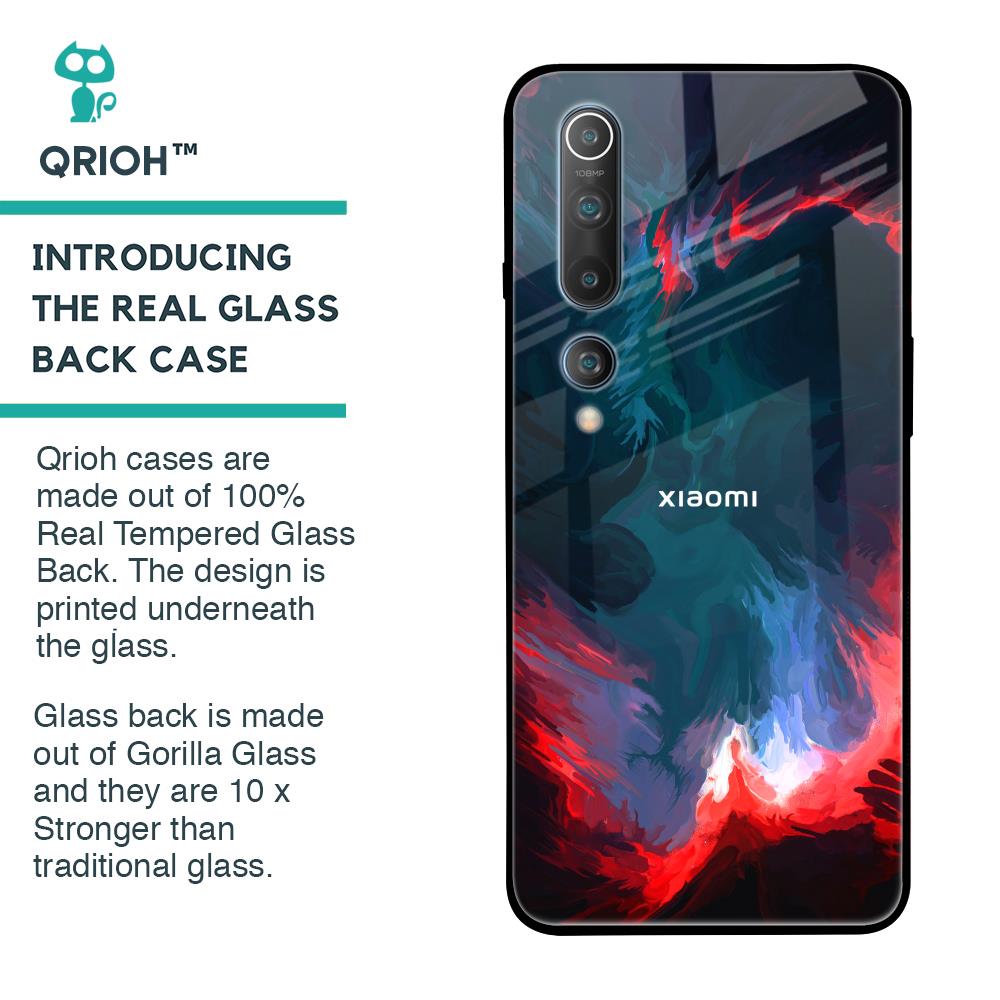 Brush Art Glass Case For Xiaomi Mi 10