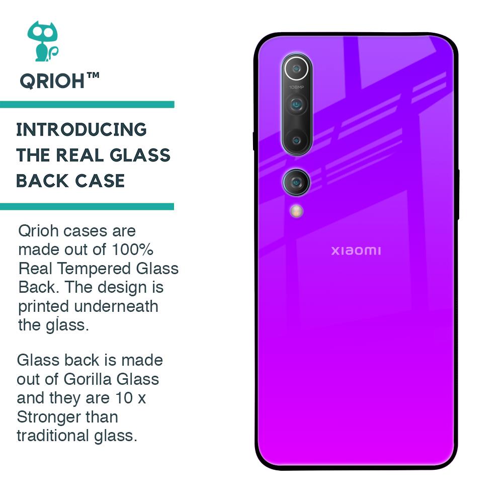 Purple Pink Glass Case for Xiaomi Mi 10