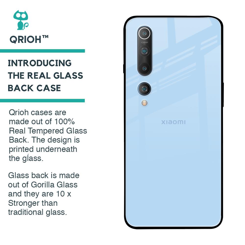 Pastel Sky Blue Glass Case for Xiaomi Mi 10