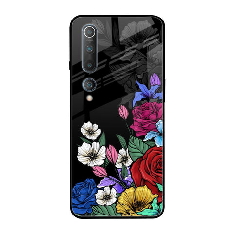 Rose Flower Bunch Art Xiaomi Mi 10 Pro Glass Back Cover Online