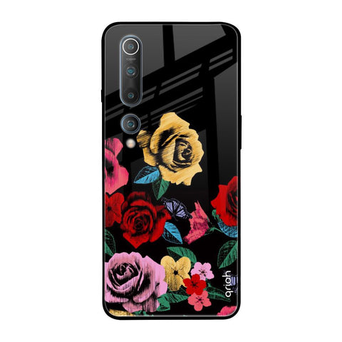 Floral Decorative Xiaomi Mi 10 Pro Glass Back Cover Online