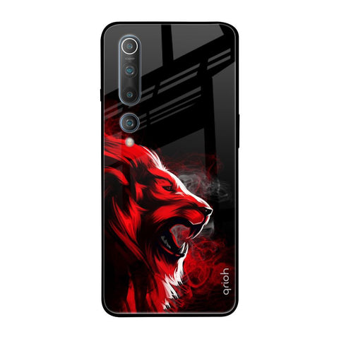 Red Angry Lion Xiaomi Mi 10 Pro Glass Back Cover Online