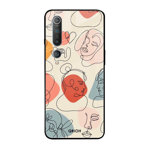 Abstract Faces Xiaomi Mi 10 Pro Glass Back Cover Online