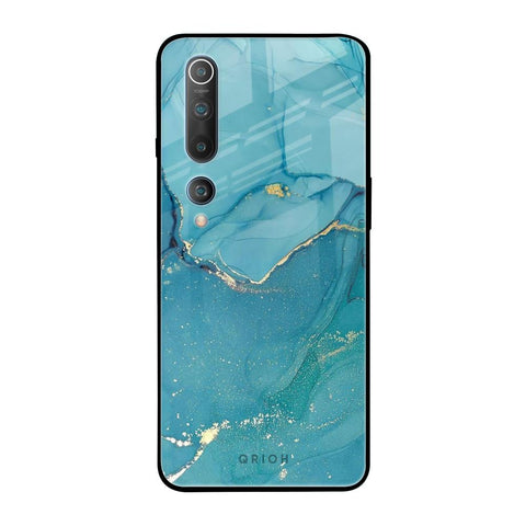 Blue Golden Glitter Xiaomi Mi 10 Pro Glass Back Cover Online