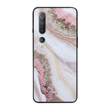 Pink & Gold Gllitter Marble Xiaomi Mi 10 Pro Glass Back Cover Online