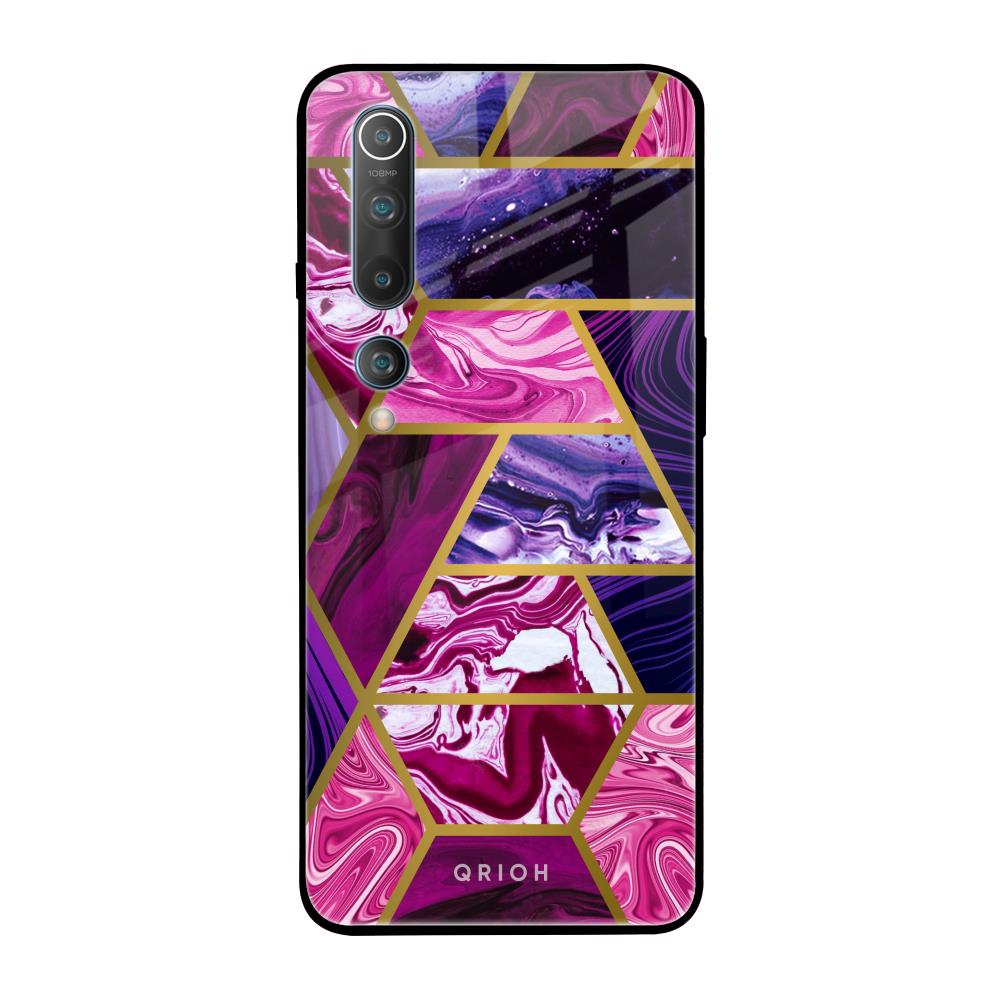Electroplated Geometric Marble Xiaomi Mi 10 Pro Glass Back Cover Online