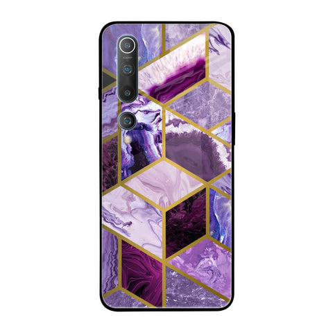 Purple Rhombus Marble Xiaomi Mi 10 Pro Glass Back Cover Online