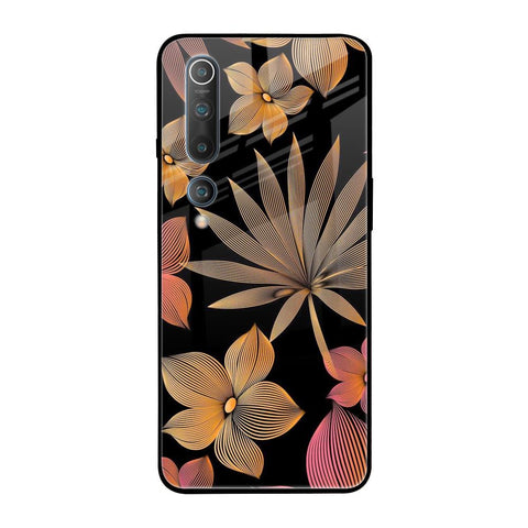 Lines Pattern Flowers Xiaomi Mi 10 Pro Glass Back Cover Online