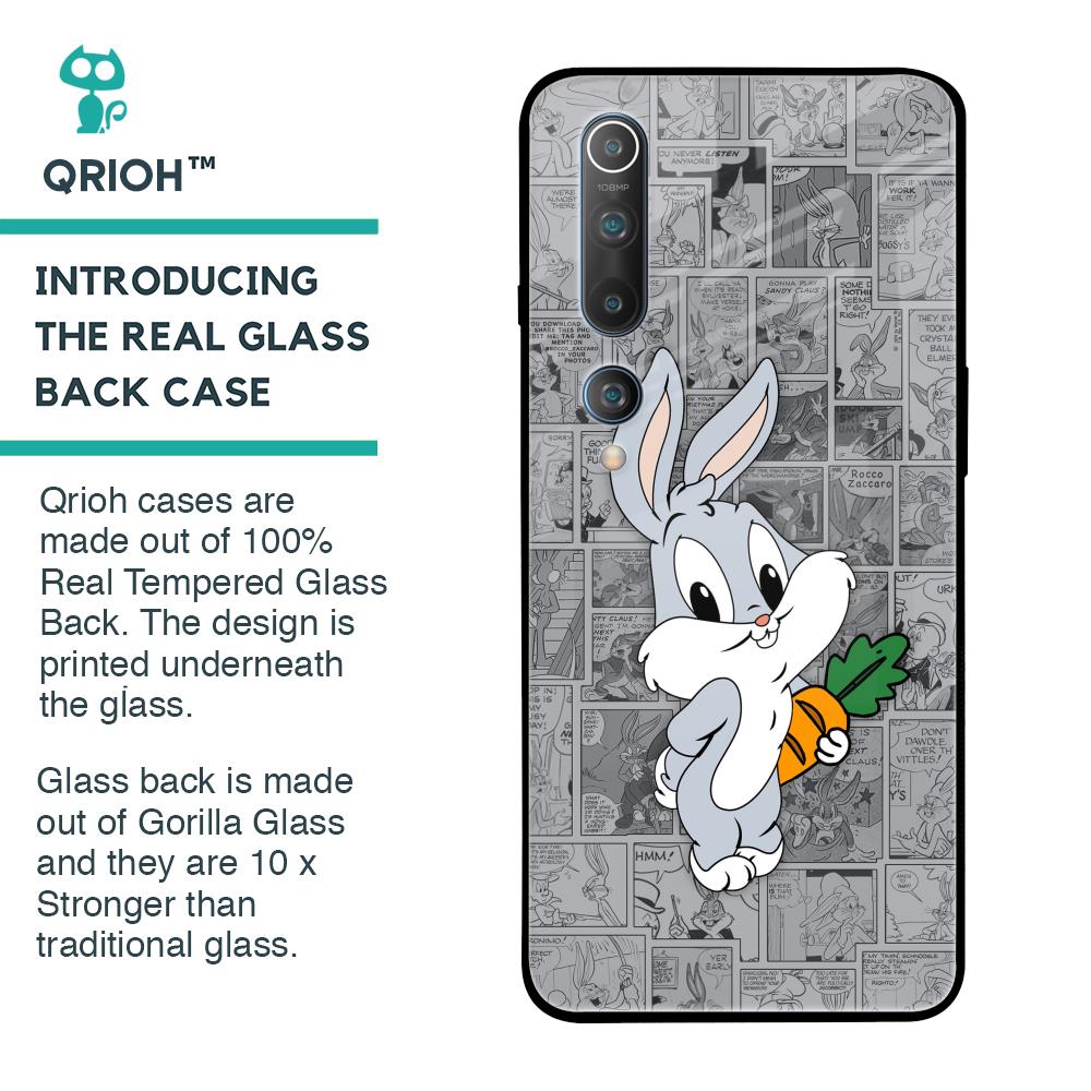 Cute Baby Bunny Glass Case for Xiaomi Mi 10 Pro