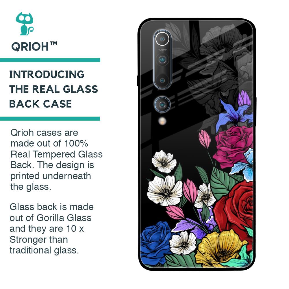 Rose Flower Bunch Art Glass Case for Xiaomi Mi 10 Pro