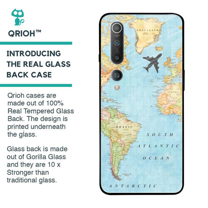 Travel Map Glass Case for Xiaomi Mi 10 Pro