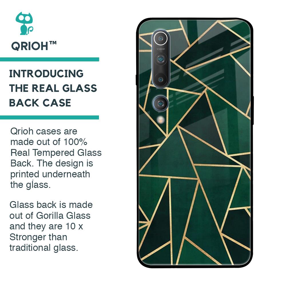 Abstract Green Glass Case For Xiaomi Mi 10 Pro